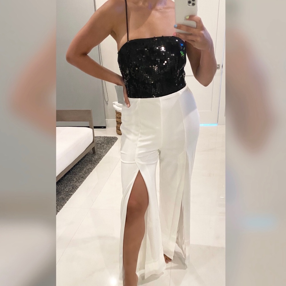 BEBE | sequin jumpsuit